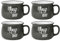 Gusta 2171700 Suppentasse Soup of the day, Steinzeug, 500 ml, grau (4 Stück)