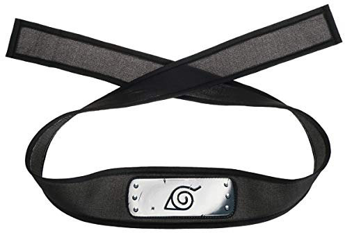CosplayStudio Naruto Leichter Ninja Stirnschutz | Konoha Stirnband mit Konohagakure Wappen | Stirnplatte aus PU Leder