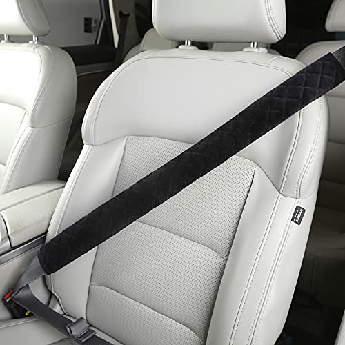 Weiche Auto-Sicherheitsgurtbezüge für Erwachsene, Kinder, Frauen und Männer, Sicherheitsgurt-Kissenbezug, Schutzpolster für LKWs, SUV, Schulterpolster für auto-Innenzubehör, 1 Stück, Schwarz, 65cm