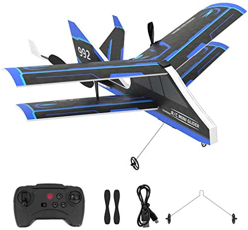 Ushining Avion Télécommandé 2,4 GHz RC Rechargeable - Gyroscope Intégré, Matériau Léger et Durable, Facile à Piloter - Cadeau pour Garçons et Filles de 8 à 14 Ans (992)