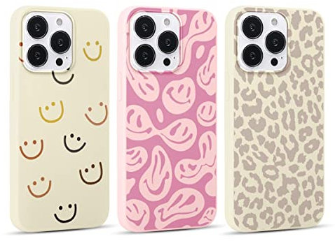 Yoedge 3 Stück Hülle für Samsung Galaxy A53 (5G) 6,5 mit Muster Aesthetic, Weich TPU Ultra Dünnes Soft Slim Flüssig Silikon Handyhülle Con Motiv, Stoßfeste Case Cover für Samsung A53 (5G), Smiley