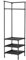 ERYUE Cintre au Sol, Porte-Vêtements d'angle Industriel Hall Arbre Organisateur d'angle avec Étagère à 3 Niveaux pour Chambre Buanderie Entrée Salon Bureau Noir