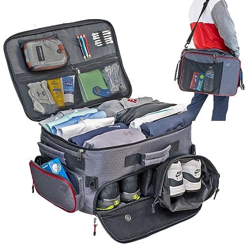 ENPI Golf Boot Organiser - Golf Accessory Organiser & Travel Bag - Car Storage for Golf Accessories, Men's Golf Gear, Locker & Shoe Organiser for Golf Enthusiasts - Grey