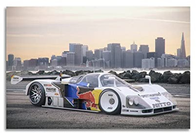 Klassisches Rennauto Poster für Mazda 787B Sportwagen Poster Dekorative Malerei Leinwand Wandposter und Kunstbild Druck Moderne Familie Schlafzimmer Dekor Poster