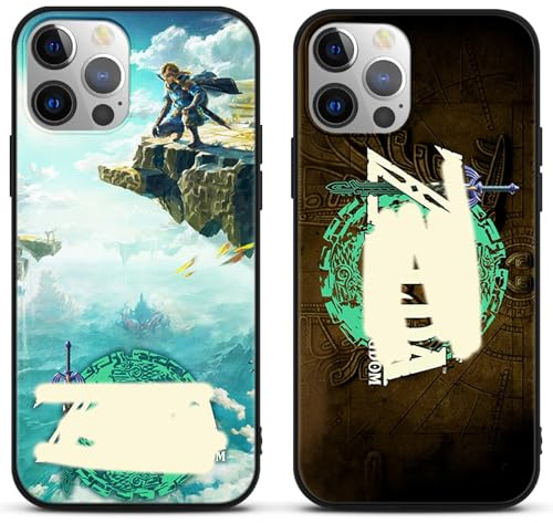 [2 Stück] Handyhülle für Samsung Galaxy A52 4/5G - 6,5 Hülle, The Legend of Zelda Tears of The Kingdom Schwarz Weiche Silikon Schutzhülle Premium TPU Case für Galaxy A52s 5G, 01