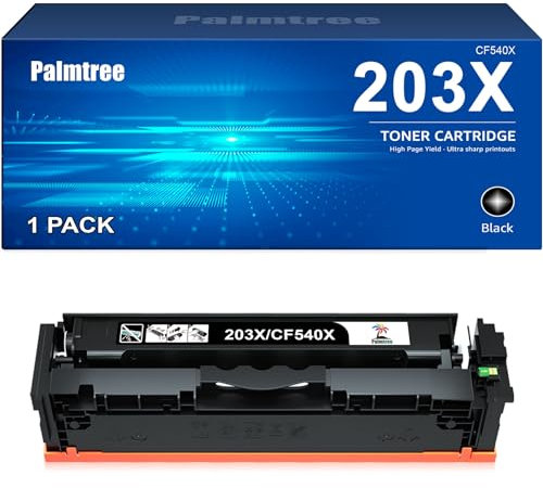 203X Toner Kompatible für HP 203X 203A CF540X CF540A für HP Color Laserjet Pro MFP M281fdw M281fdn M280nw Color Laserjet Pro M254dw M254nw M254dn M281 M254 (1er-Pack, Schwarz)