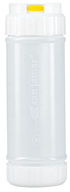 San Jamar EZ KLEEN Plastic Sauce Bottle With Medium Valve For Standard Sauces and Dressings, 16 Ounces, White, (Pack of 12)