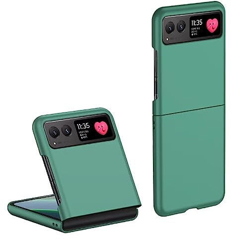 Topme Custodia rigida per telefono per Motorola Moto Razr 40 6.9, cover protettiva antiurto in policarbonato - Verde scuro