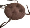 Premium Runde Hocker Sitzkissen, 6cm Dicken Sitzauflage Kord Stuhl Kissen rutschfest Stuhl Pads Mit Krawatten Super Weiches Kissen Pad (Durchmesser:40cm(16inch), Braun)