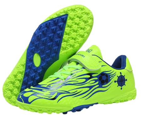 Mateju Botas de Fútbol para Niños, Zapatos de Fútbol Cesped Artificial Zapatillas Deportivas Aire Libre Formación, 28-38 Transpirable Zapatillas de Fútbol Adolescentes
