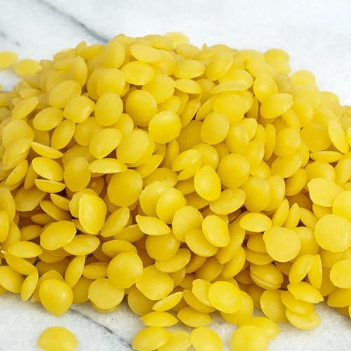 VIKY® Bienenwachs Pastillen 1000 g, 100% natürliches Bienenwachs, Bienenwachs Bio für Kosmetik, Perfekt geeignet für Kosmetikprodukte, Bienenwachstücher, Seife, Holzpolitur und Kerzenherstellung