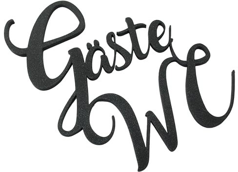 Türschild, Schild, Schriftzug Gäste WC, Toilette - Türdeko - Hinweisschild - selbstklebend - 3D Druck, PLA Material