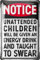LANOLU Cartelli divertenti per Man Cave - NOTICE CHILDREN - Divertenti cartelli per camera da letto e Man Cave, fantastico arredamento per garage, cartelli da bar vintage in metallo, Man Cave Stuff, t