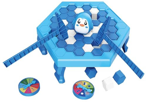 YZZT Speichern Sie das Pinguin-Brettspiel, Pinguin-Fallenspiel, Hammer-Eisbrecher-Spiel, Verbessern Sie das Raumgefühl von Kindern (Tragbare Version)