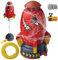 Rocket Wassersprinkler Kinder Outdoor,Wassersprinkler+5M Schlauch,Water Rocket Sprinkler,Wasserspielzeug Garten,Water Rocket Sprinkler Garden Toy,Rasensprenger Kinder,Water Rocket (Raketen Rot)
