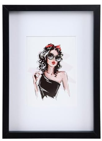 IDEAL TREND Brasil Holz Bilderrahmen Bilder Foto Rahmen Fotorahmen Wanddeko Collage Poster HR-15: Farbe: Schwarz | Format: 30x45
