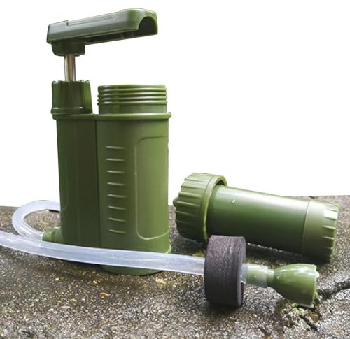 Notfall-Wasserfilter – Wasserreiniger-Pumpe, tragbares Wasserfiltersystem | Wasserreinigungslösung im Freien, tragbarer Überlebens-Trinkwasserfilter für Wandern, Cam