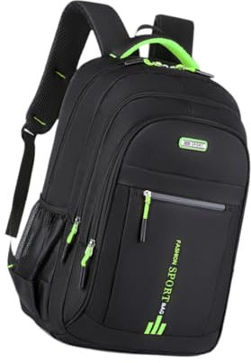 UxicRuya Laptop Backpack with Nylon Compartments for Travel, Work and Business, Green