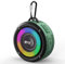 PRSCFUM Bluetooth Shower Speaker, Waterpoof Portable Bluetooth Speakers Wireless with LED Lights, Mini Speaker for Bathroom, Party, Outdoor, Green