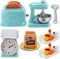 Cocina en Miniatura Set, Utensilios de Cocina en Miniatura Casa Muñecas Accesorios Cocina Set, Miniaturas para Casa de Muñecas, Máquina de Pan Miniatura Huevo, 1:12 Accesorios Casa Muñecas (A)
