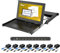 Yinker HDMI-KVM-Konsole mit 8 Ports, HDMI KVM Switch mit 15,6 Zoll LCD-Monitor, passend für 1U 19 Zoll Rack 600 mm tiefe Netzwerk-Server-Schrank mit Tastatur-Touchpad-Schublade KVM-Kabel