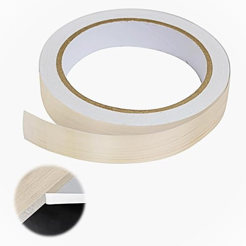 Melamine Edge Banding, 18mm X 10m Wood Self-Adhesive Furniture Edging Strip Peel and Stick Edging Tape Without Ironing Pre-Glued Veneer Tape For Furniture Restoration, Cabinet Repair