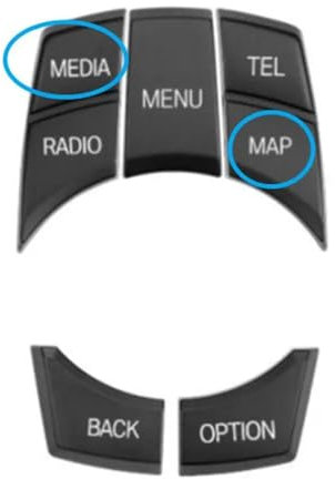 Rufutle Auto Schalter Knopf für BMW X3 X4 X5 X6 F20 F22 F30 F32 F36 F10 F07 F06 F01 F02 F25 F26 F15, Auto CIC i-Drive Multimedia-Taste