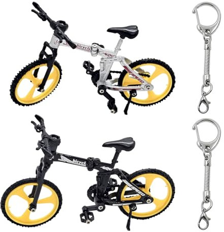 arrderly 2 Stück Fahrrad Modell Mini Fahrrad Kreative Simulation Modell Desktop Dekoration Ornamente Kinder Fahrrad Modell Spielzeug