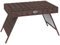 Outsunny Foldable Outdoor Side Table, Rattan Garden Coffee Table with Steel Frame, Space Saving Bistro Garden Furniture for Patio, Balcony, 60 x 41 x 41 cm, Brown