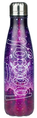Baagl Trinkflasche Kinder für Mädchen – Auslaufsichere Edelstahlflasche & Thermosflasche – BPA-freie Wasserflasche Thermoskanne für Schule & Ausflüge, 500 ml (Galaxy)