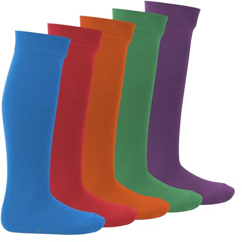 Footstar EVERYDAY! 5 Paar Kinder Kniestrümpfe Lange Socken für Mädchen & Jungen Basic Kindersocken kniehoch