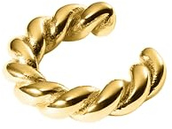 Purelei Gedrehter Earcuff – Ohrring ohne Ohrloch aus Edelstahl in Gold, Silber oder Roségold – 13,6 mm Durchmesser – Modernes Design – Flexibel kombinierbar (Gold)