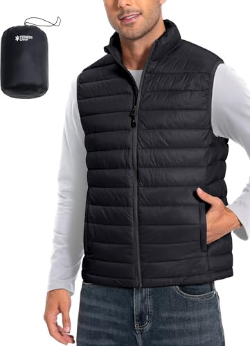 Pioneer Camp Herren Leichte Puffer Steppweste – Wasserabweisend, Packbar, Gefüttert – Outdoor Übergangswesten für Alltag, Arbeit, Sport & Reisen