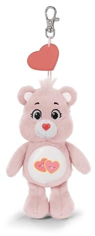 NICI Taschenanhänger Glücksbärchis Lieb-mich-Bärchi 15cm - rosa - Niedliches Plüsch-Accessoire, süßer Schlüsselanhänger für Tasche, Rucksack & Auto | 62804