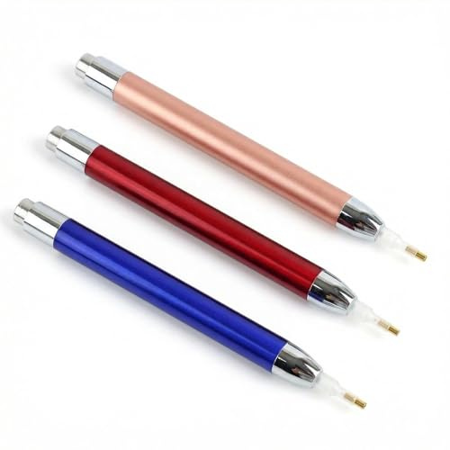 3 Stylos Lumineux LED pour Diamond Painting, Stylos Électriques pour Peinture Diamant et Broderie Diamant, Accessoires pour Création de Tableaux 5D, Fonctionnement Simple par Pression
