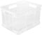 keeeper Aufbewahrungswännchen mit Tragegriffen, Euro-Box M, Polypropylen, 16 l, Bruno, Natur-transparent