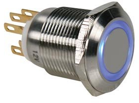 VELLEMAN - R1900B Drucktaster, , 5A/250 V, SPDT, Blau 300639