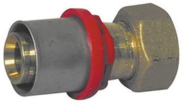 Raccord droit avec trottoir et joint plat 1 x26mm pour tuyau multicouche à presser