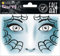 HERMA 15305 Face Art Sticker Spinnennetz, dermatologisch getestet, ablösbare Glitzer Gesicht Aufkleber, temporäre Tattoos für Karneval Fasching Halloween Festival Kinder Geburtstag, blau