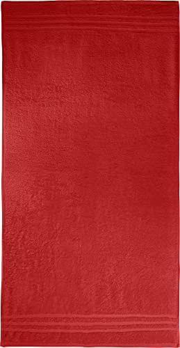 REDBEST Duschtuch New York rot Größe 70x140 cm - leichte, weiche Qualität, saugstark, sehr strapazierfähig, 100% Baumwolle