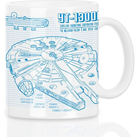 style3 Millennium Falcon Motivtasse blaupause falkon