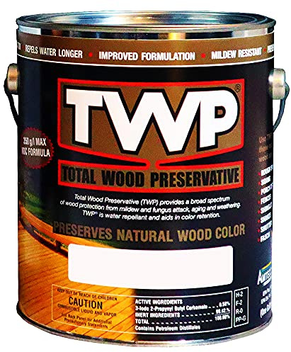 TWP 1520 Pecan Low VOC Wood Preservation Stain - Eco-Friendly, Long-Lasting Protection, UV & Water Resistant, Easy to Apply - 1 Gallon