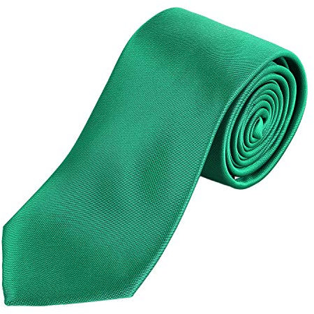 DonDon Herren Krawatte 7 cm klassische handgefertigte Business Krawatte Grün für Büro oder festliche Veranstaltungen