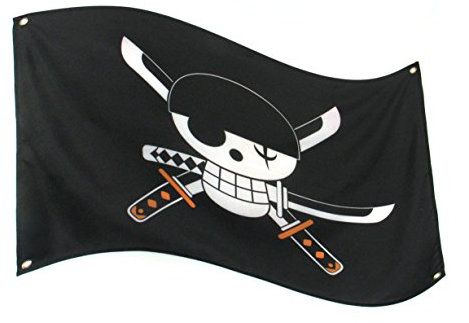 Bandera de una piez pirata anime Zoro Roronoa