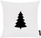 Shirtinstyle Sofakissen, Kissenbezug, Kissenhülle, Motiv Tannenbaum Weihnachtsbaum, Größe 40 x 40cm, Farbe Weiss