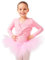 tanzmuster ® Ballettjacke Mädchen Langarm - Mia - aus sehr weichem Baumwollstoff Ballett Top zum Reinschlüpfen in rosa, Größe 92/98