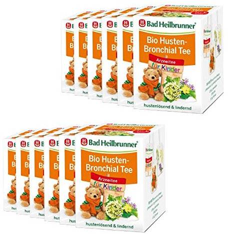 Bad Heilbrunner® BIO Husten-Bronchial Tee für Kinder - 12er Pack