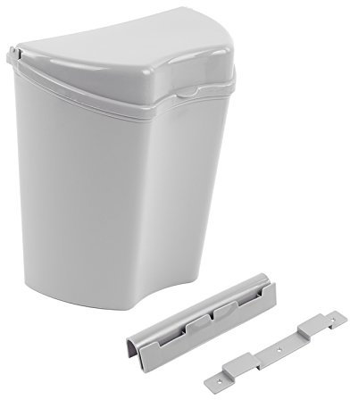 HABA Abfalleimer grau, inkl. Halterung, kompaktes Maß (30 x 27 x 16), ideal für Camping