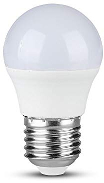 V-TAC 5.5W (40W) Energy Saving G45 LED Bulb with Standard E27 ES (Edison Screw) 4000 Kelvin Warm White – Pack of 6, VT-2256