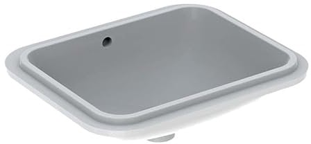 Geberit VariForm Unterbauwaschtisch rechteckig, 450x350mm, ohne Hahnloch, mit Überlauf, 500.761.00.2, Farbe: Weiß